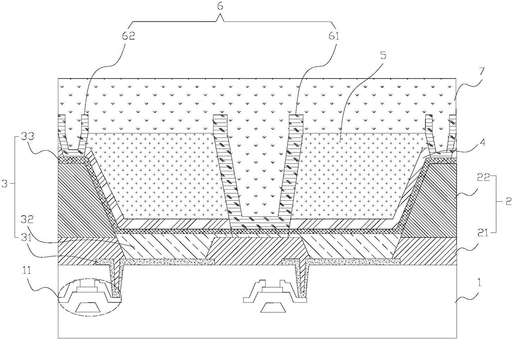 Printing type top-emitting electroluminescent display and preparation method thereof