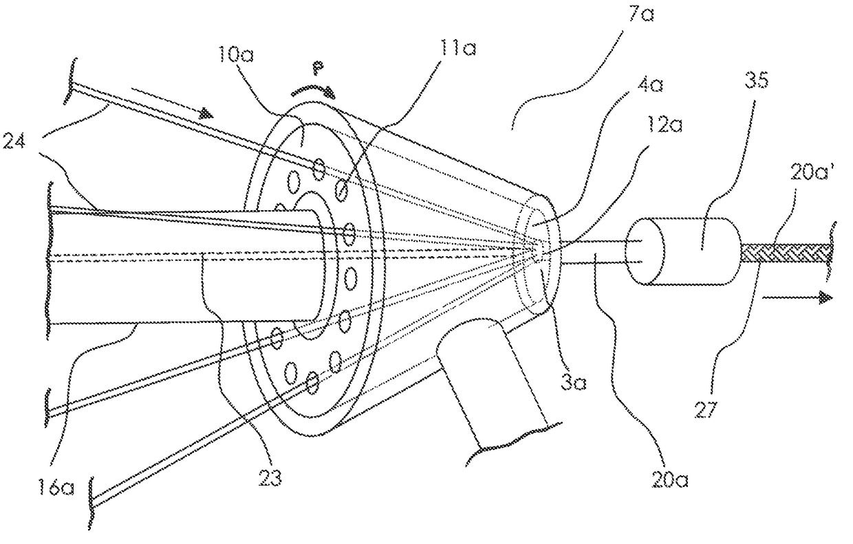 Method for producing a strand or cable