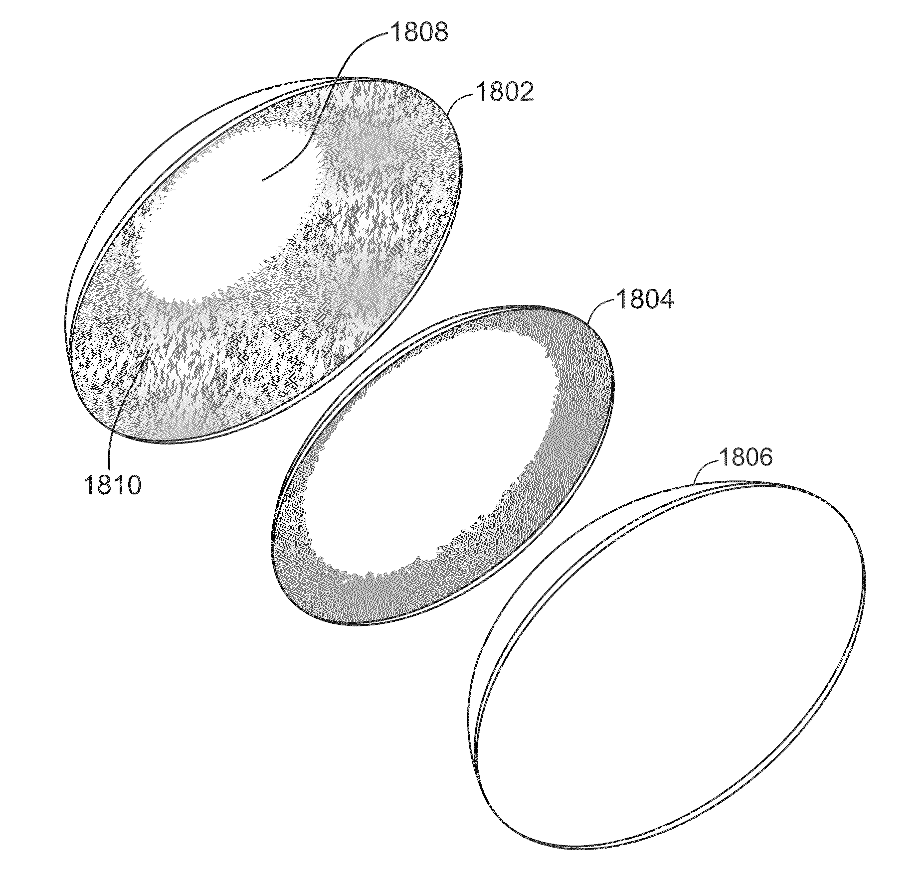 Annular shaped clear layer in cosmetic contact lenses