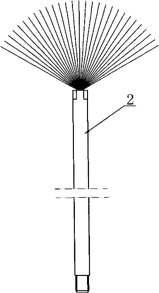 Direct lightning strike protecting device of wind power generator set blade