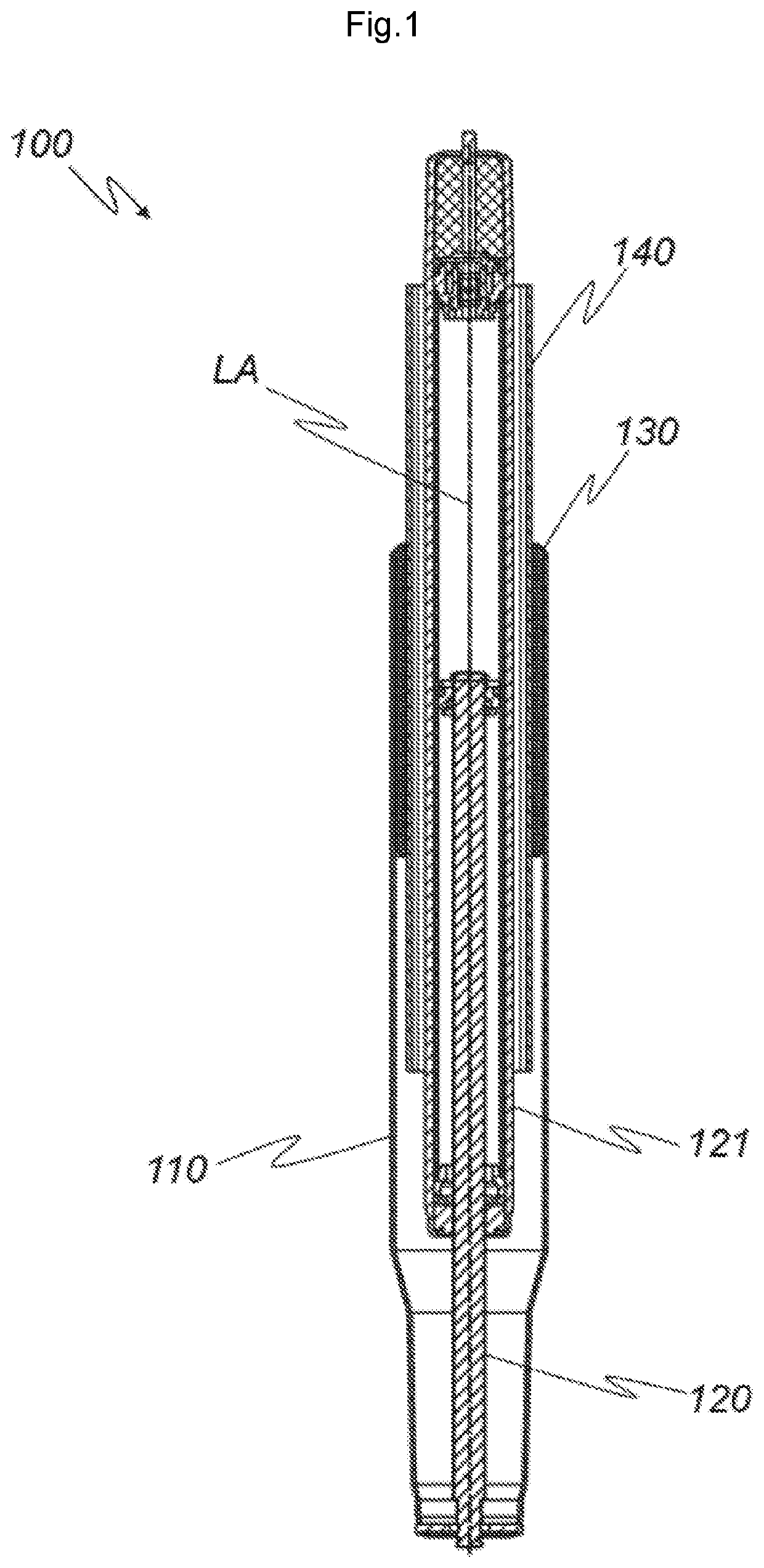Length-adjustable column and manufacturing method thereof, piece of furniture