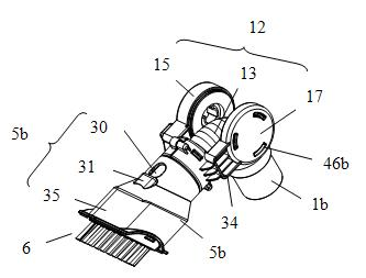 Retractable annular opening brush suction nozzle