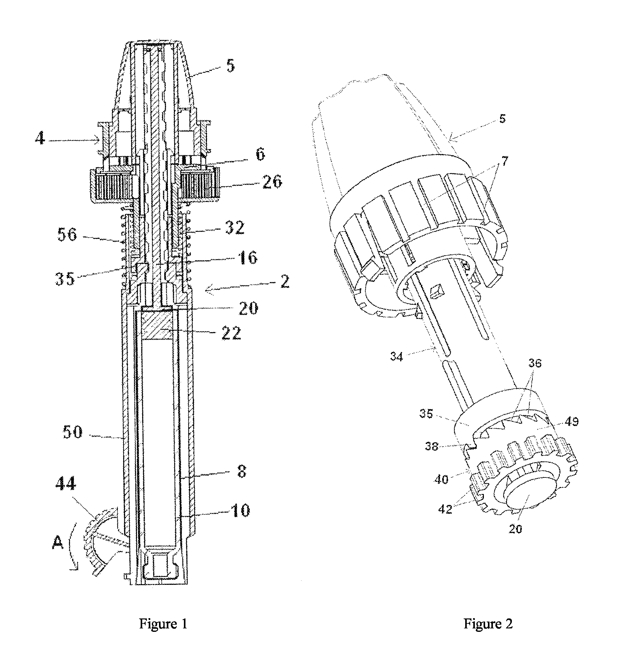 Device for delivering medicament