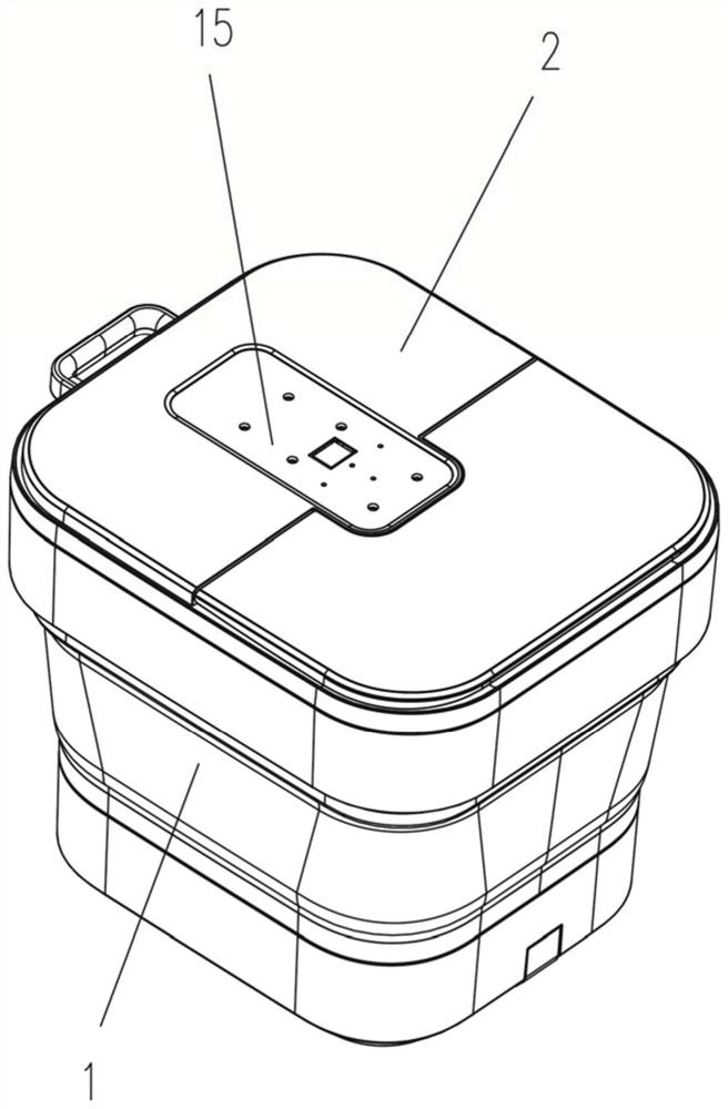 Lifting device of foot bath device and foot bath device