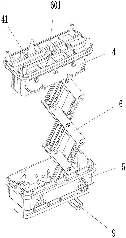 Lifting device of foot bath device and foot bath device