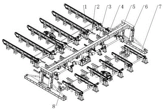 A kind of angle steel profile palletizer and palletizing method