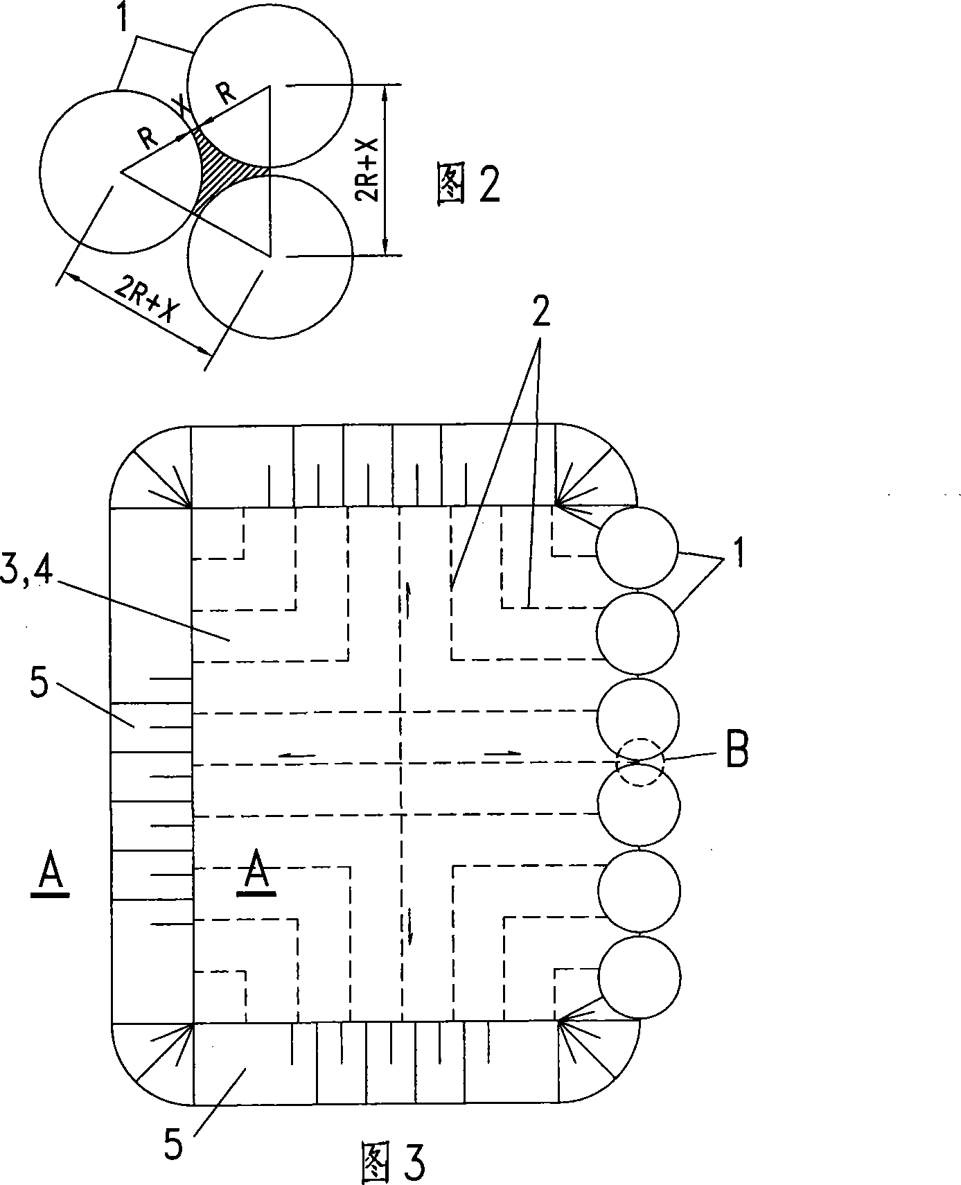 Method and device for constructing solid waste landfill yard with group silos