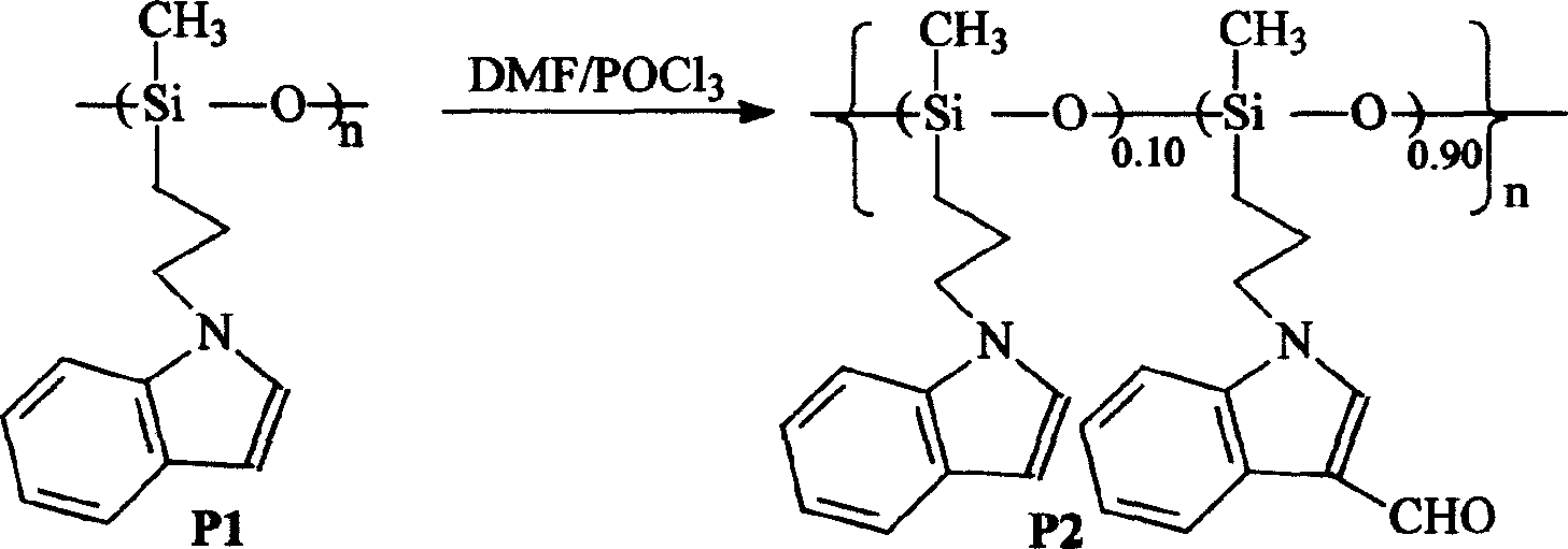 Polysiloxane intermediate, its preparing process and application