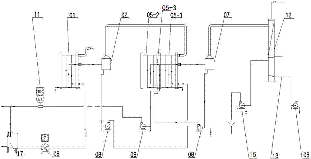 Plate-type feed liquid evaporator