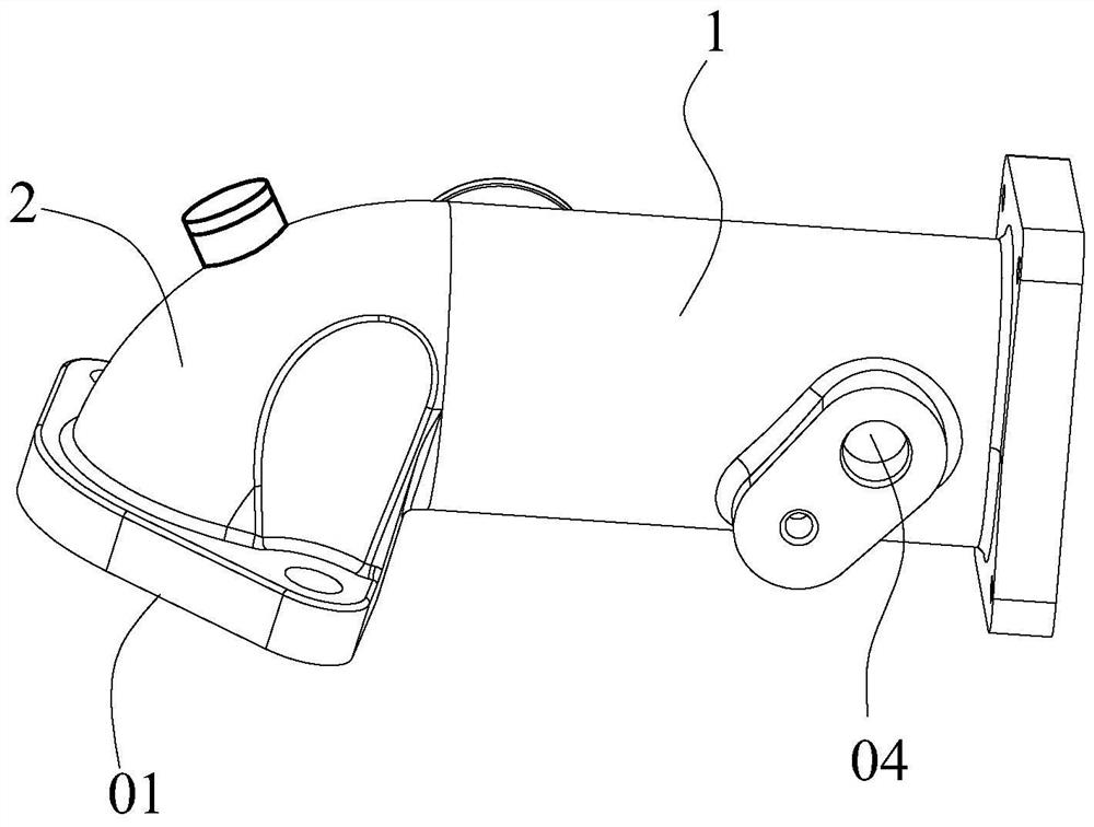 Engine intake pipe and its processing and positioning tooling