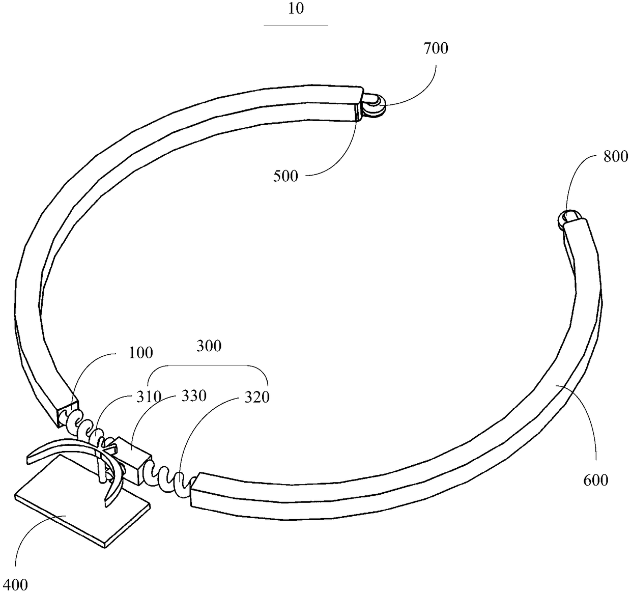 Holding pole device and measuring assembly