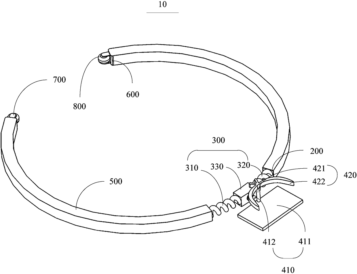 Holding pole device and measuring assembly