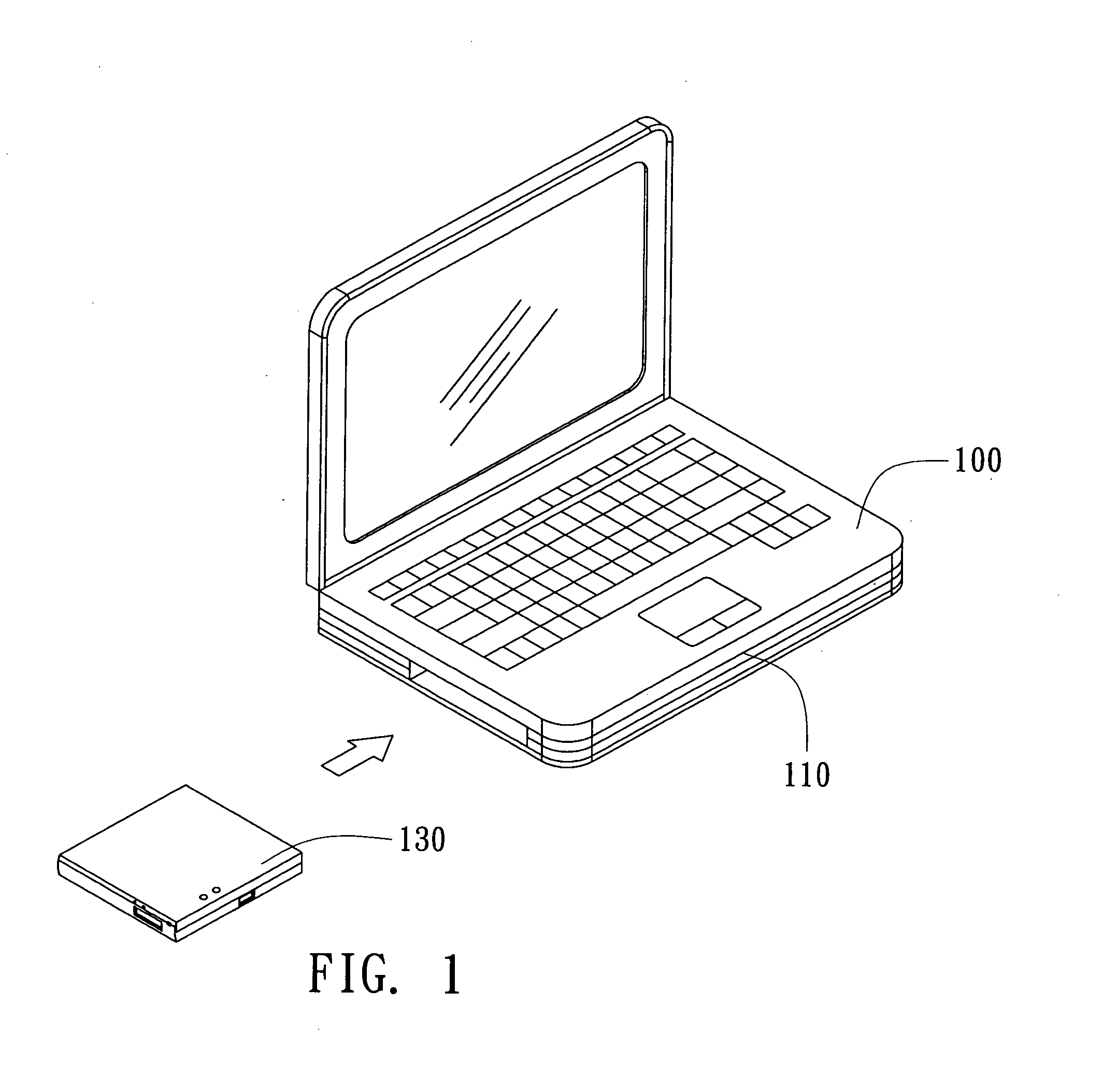 OTG type storage device and notebook computer using the same