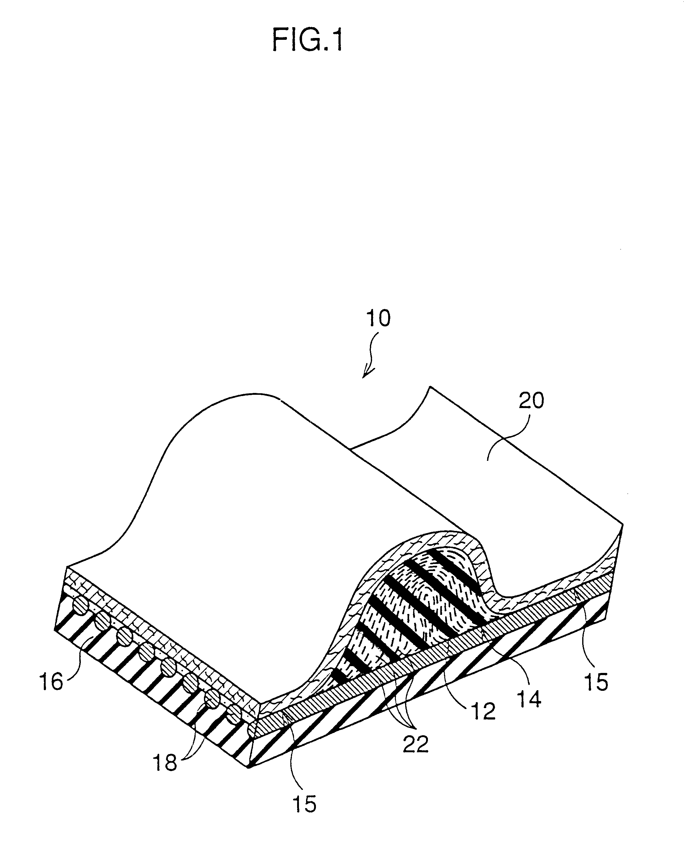 Toothed belt including short fibers distributed therein