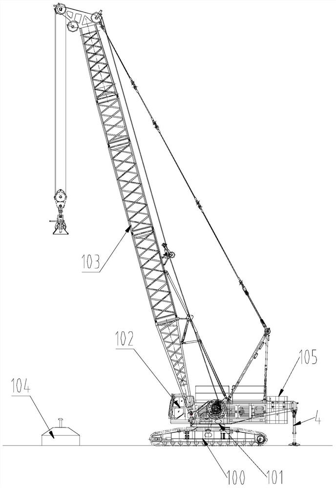 Dynamic compaction machine backward-tilting preventing control method and system