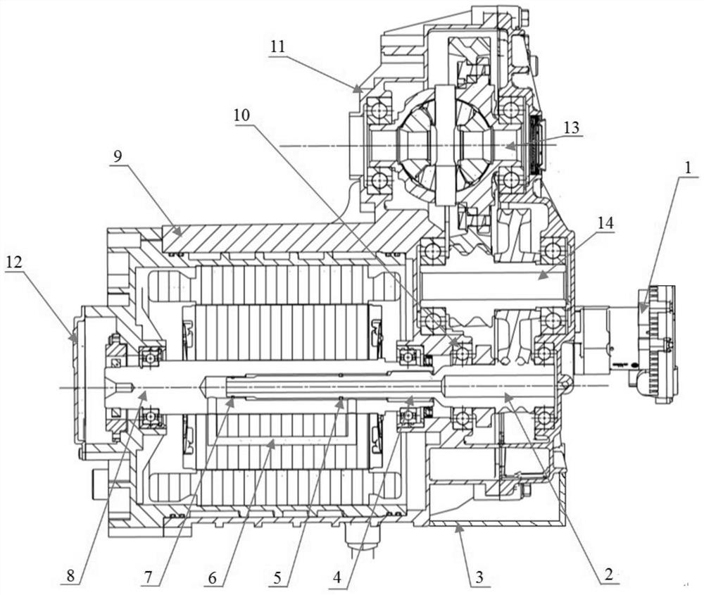 A motor rotor cooling system for an electric drive assembly