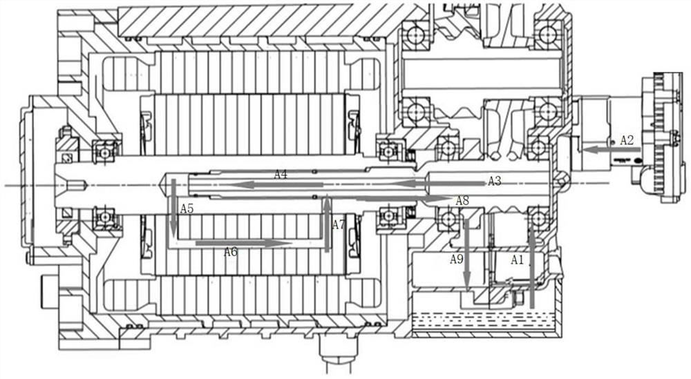 A motor rotor cooling system for an electric drive assembly