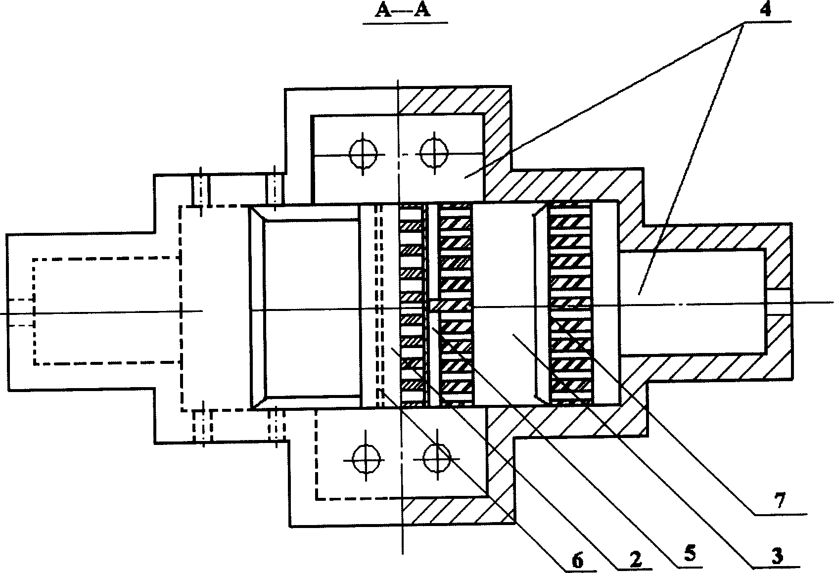 Double-blowing two-seat two-row vertical pellet-roasting furnace