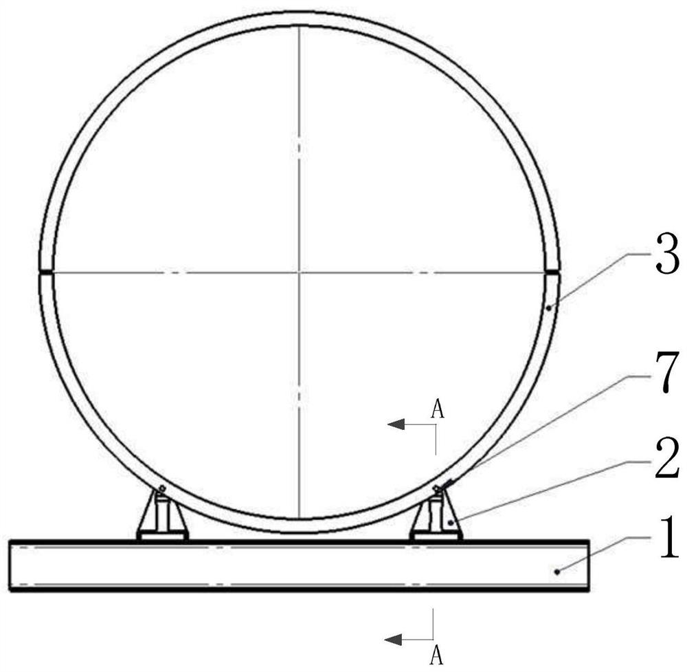 Phase-isolated bus shell supporting device and phase-isolated bus shell hoisting system