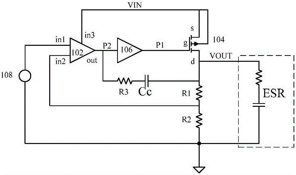 Low voltage difference linear voltage regulator circuit