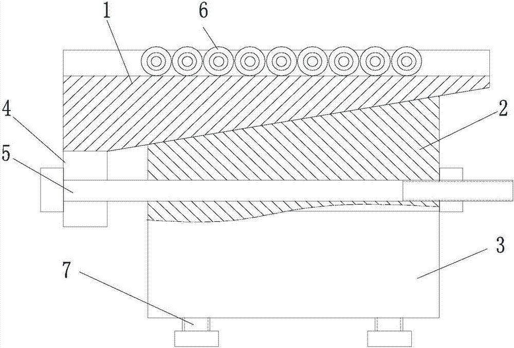 Drag-reduction guiding unloading device and pushing method for pushing and constructing combined bridge
