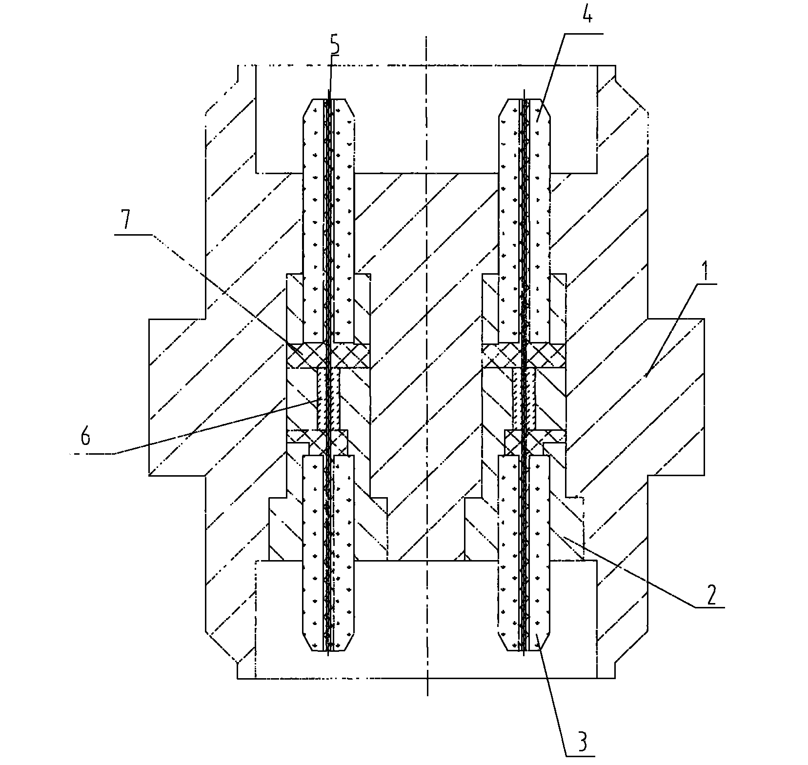 Optical fiber cabin-penetrating sealing connection socket device used for sealing cabin