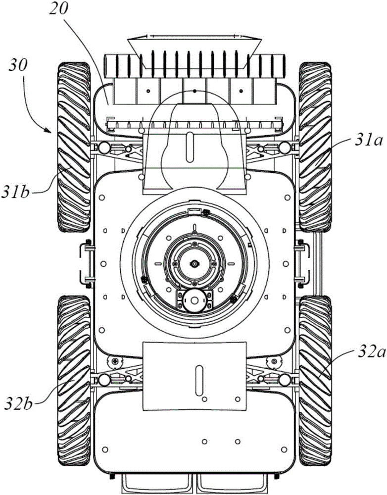 Walking mechanism, robot provided with same and self-walking grass cutter