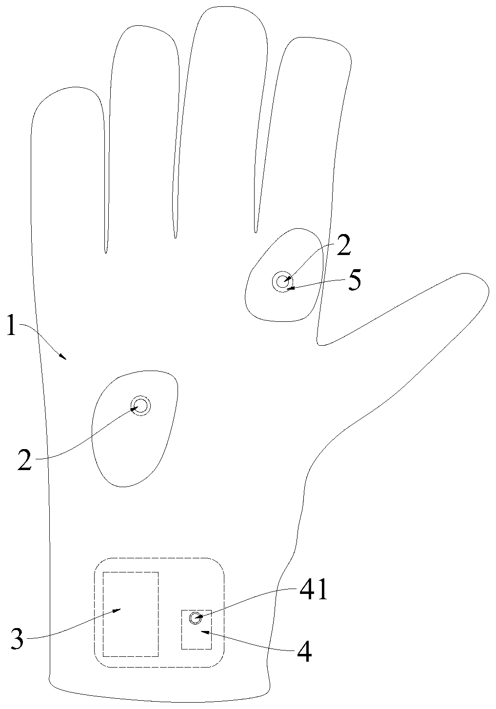 Electric shock glove and electric shock control method