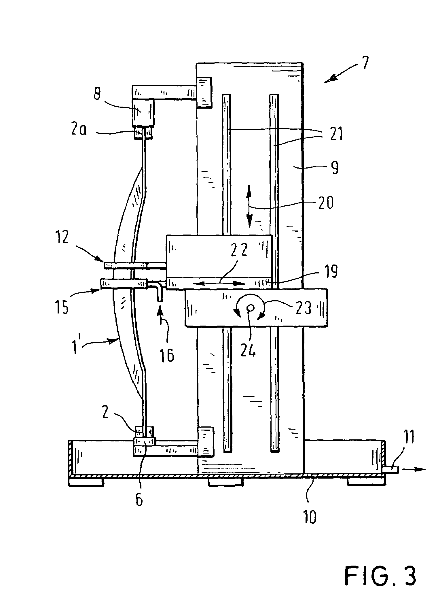 Apparatus for heat treatment of structural body parts in the automobile industry
