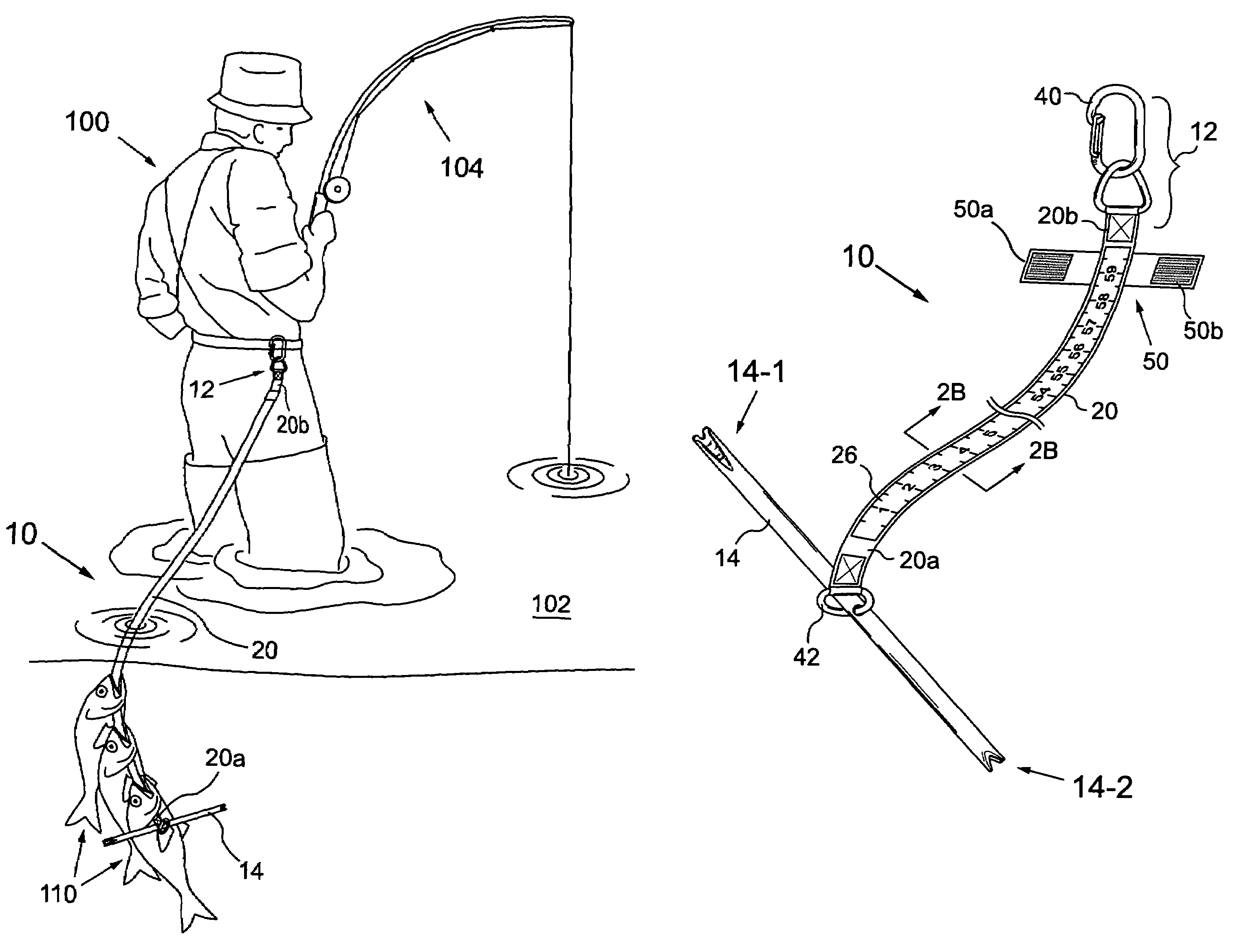 Fishing stringer with multiple integral fishing tools