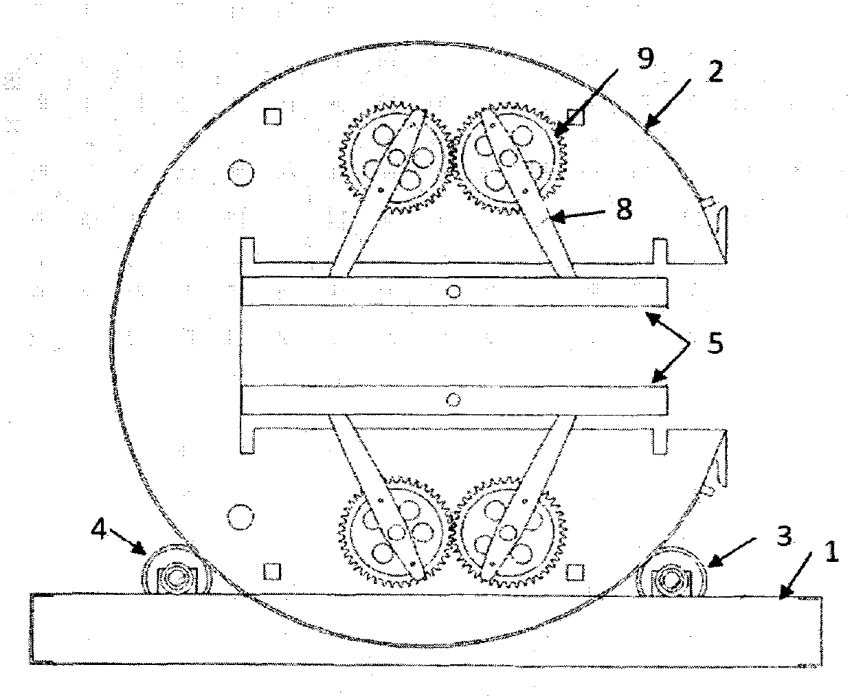 Tilting device for ingot casting with rectangular section