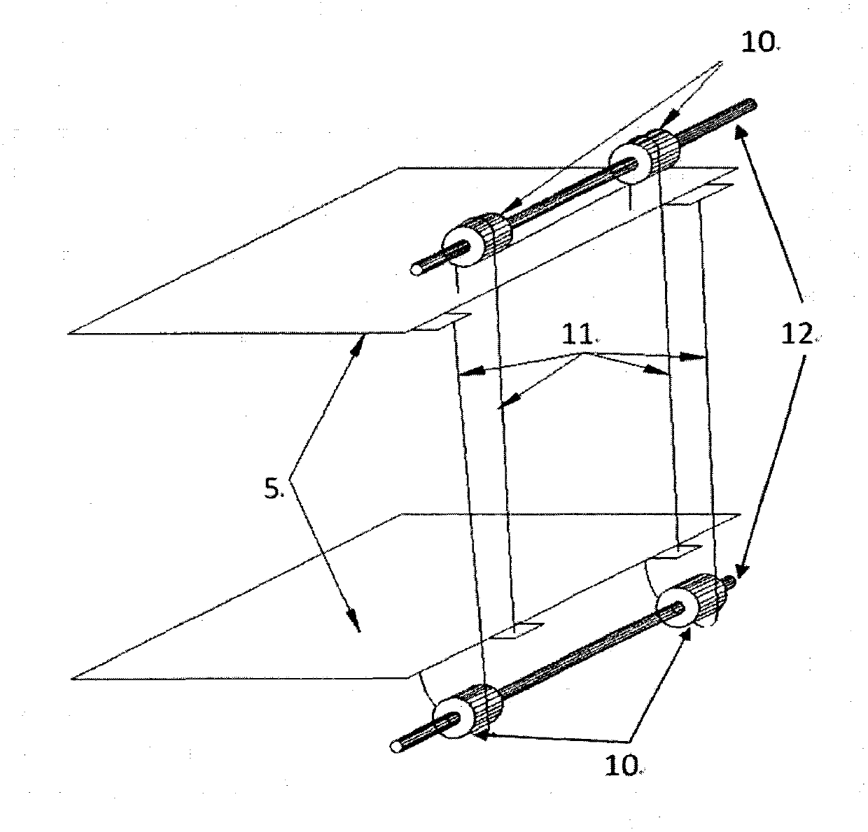 Tilting device for ingot casting with rectangular section