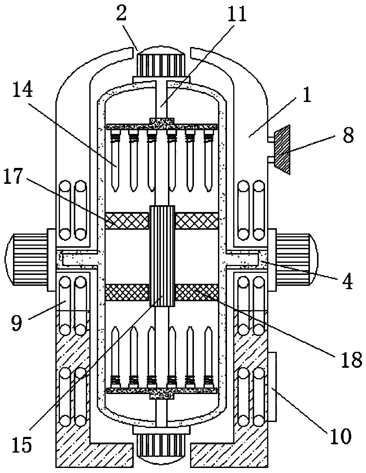 Turnover uniform hot-melting device used for machining pig iron casting