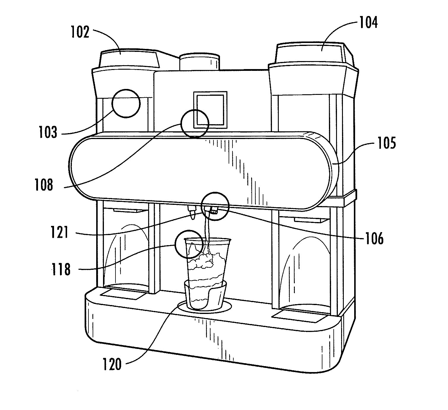 Frozen beverage dispensing manifold