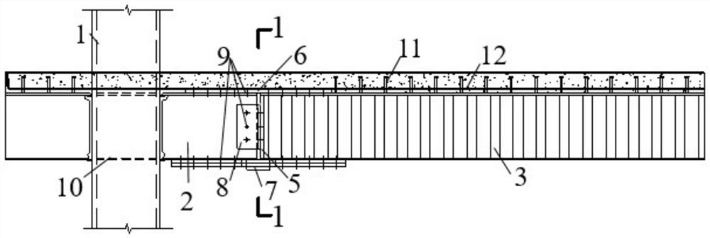 Corrugated steel web beam combined joint structure and assembly method