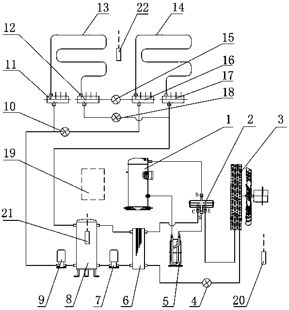 Energy-saving radiant cooling and heating heat pump system and control method