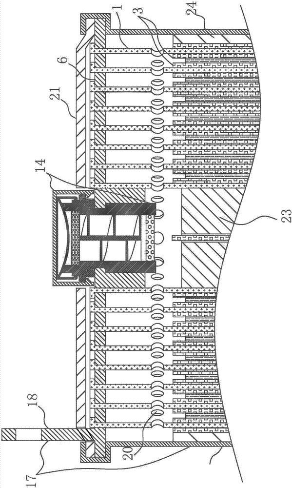 Wound battery with continuous lugs, symmetric composite net-shaped electrodes and bag membrane safety valve