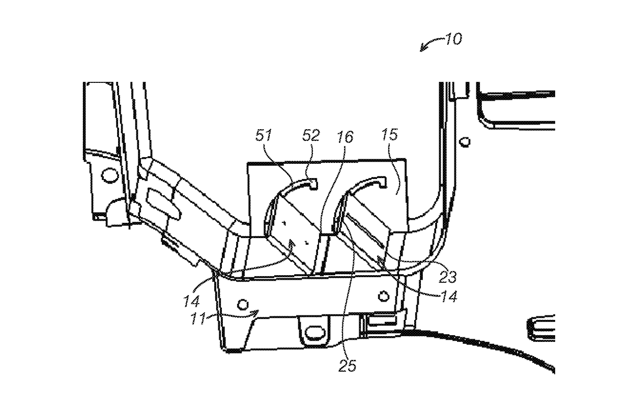 Article storage device in a vehicle