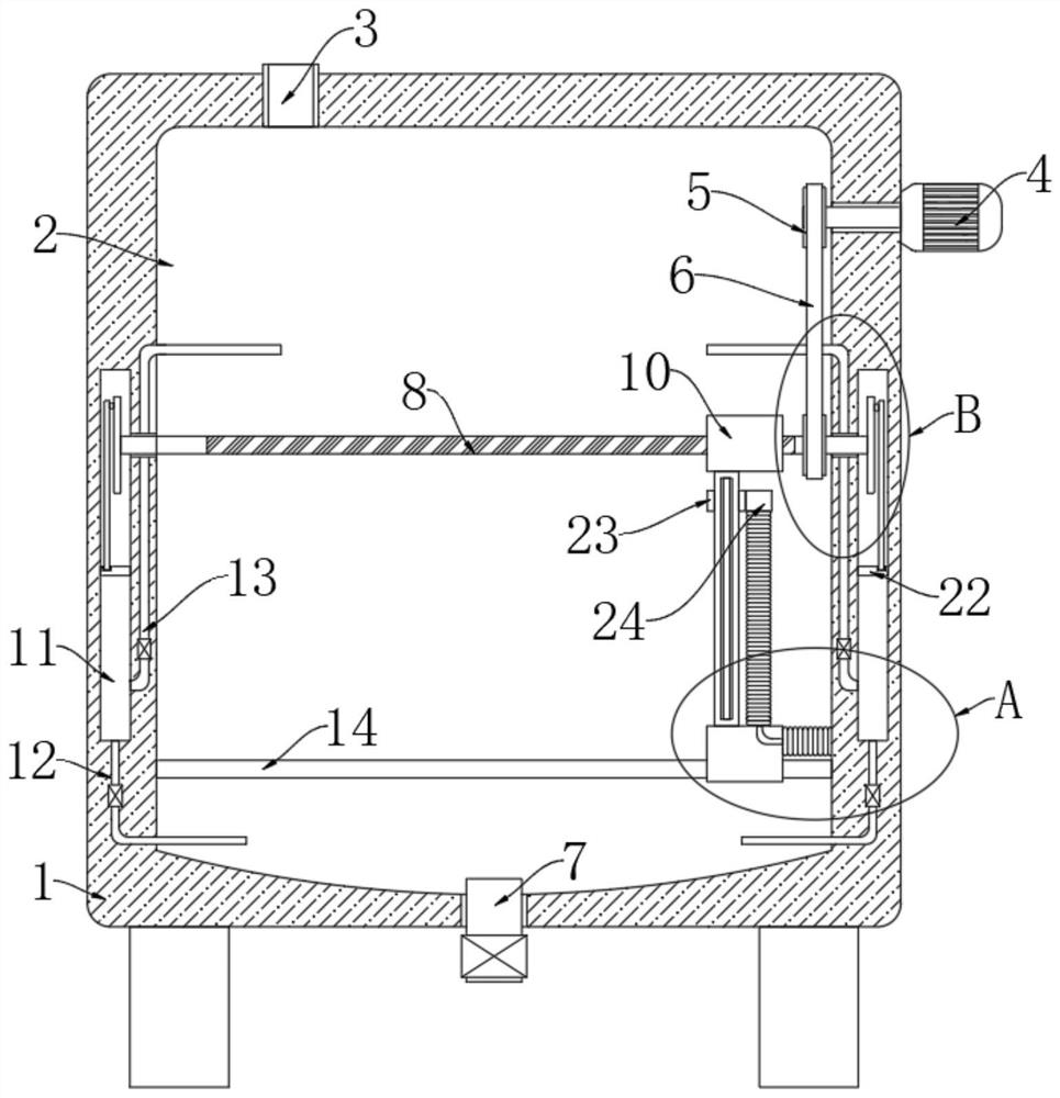 Ultraviolet sterilization device for sewage treatment and treatment method thereof