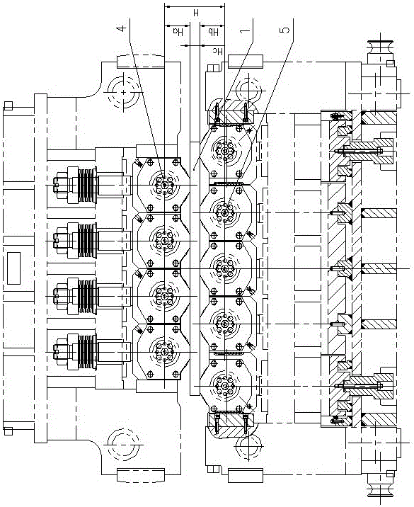 Roll changing template and roll changing positioning method for straightening machine