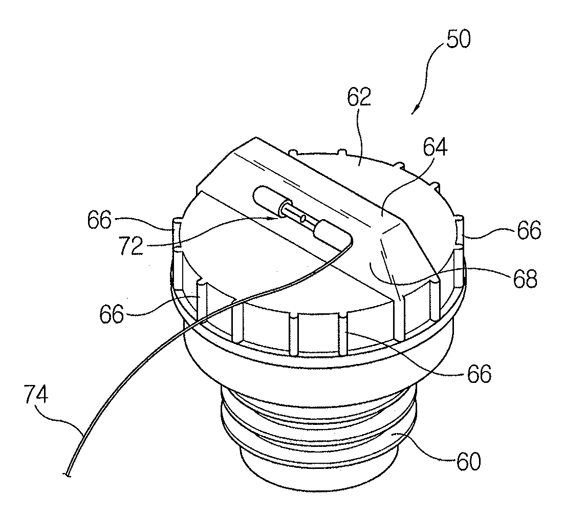 Fuel injection hole cap for preventing explosion due to static electricity