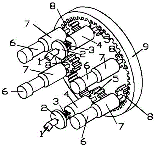 A tbm cutter head motor inertia flywheel compound driving device
