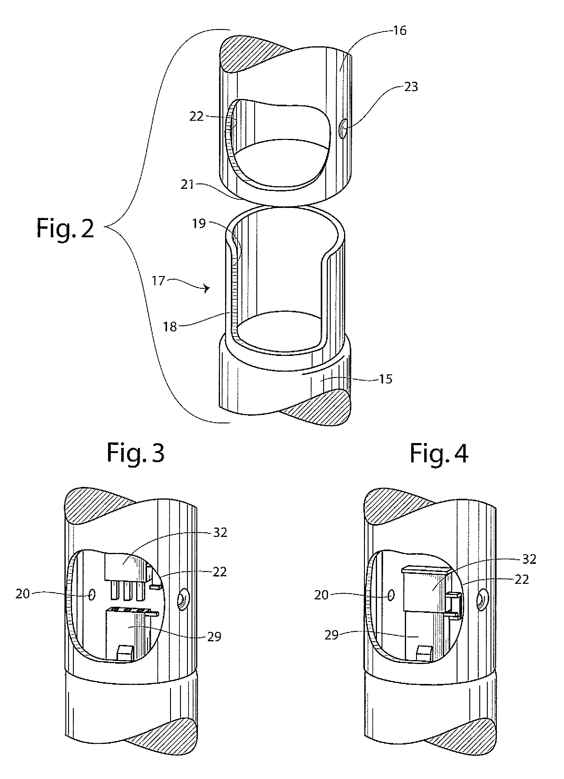 Electrical connector within tubular structure