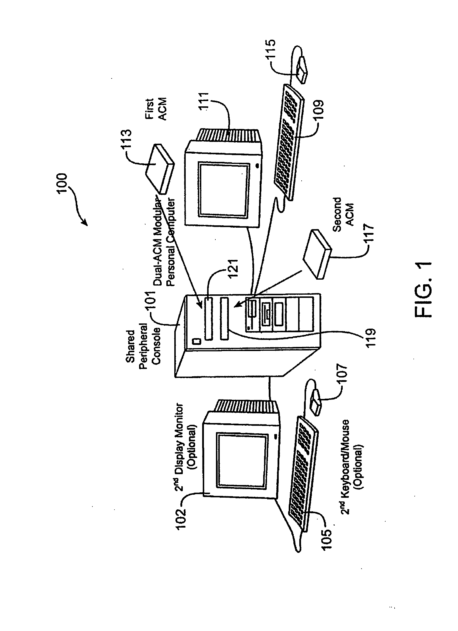 Multiple module computer system and method