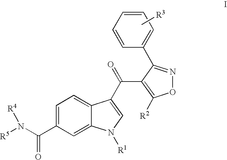 Aryl-isoxazole-4-carbonyl-indole-carboxylic acid amide derivatives