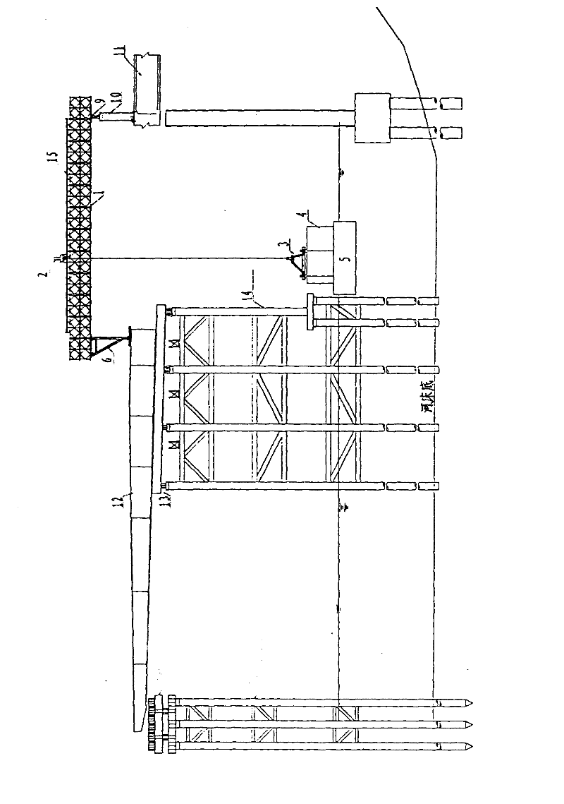 Fixed hoisting bracket device for pushing steel box girder and construction method thereof