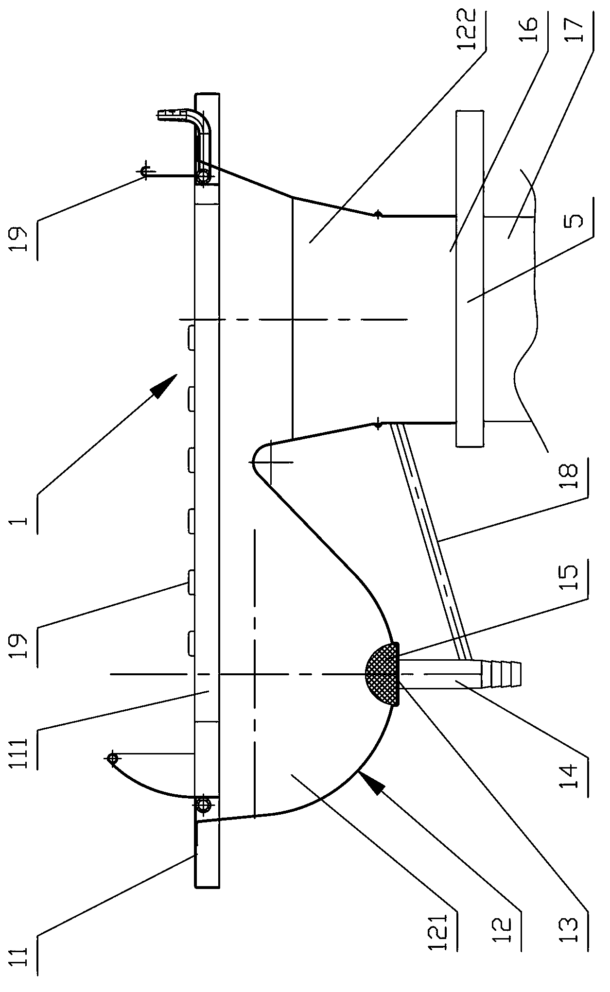 Solid-liquid separation toilet bowl and solid-liquid separation treatment system