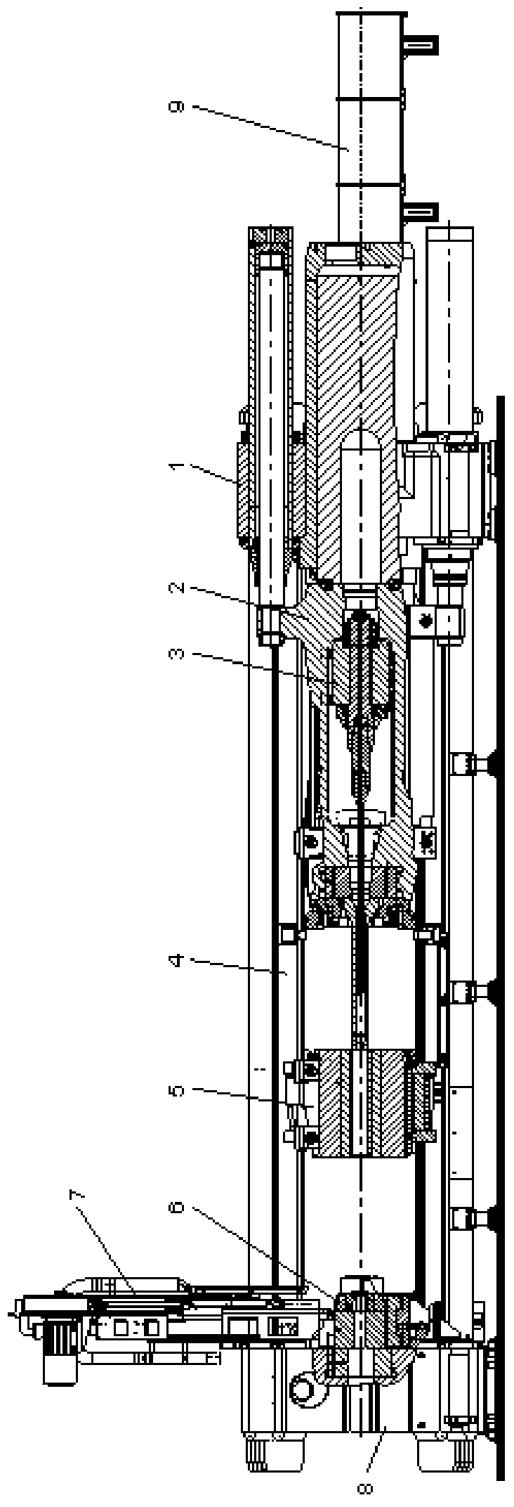 A method for measuring and adjusting the center of a steel pipe hot extrusion machine