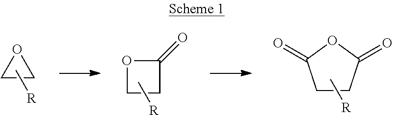 Succinic anhydride from ethylene oxide