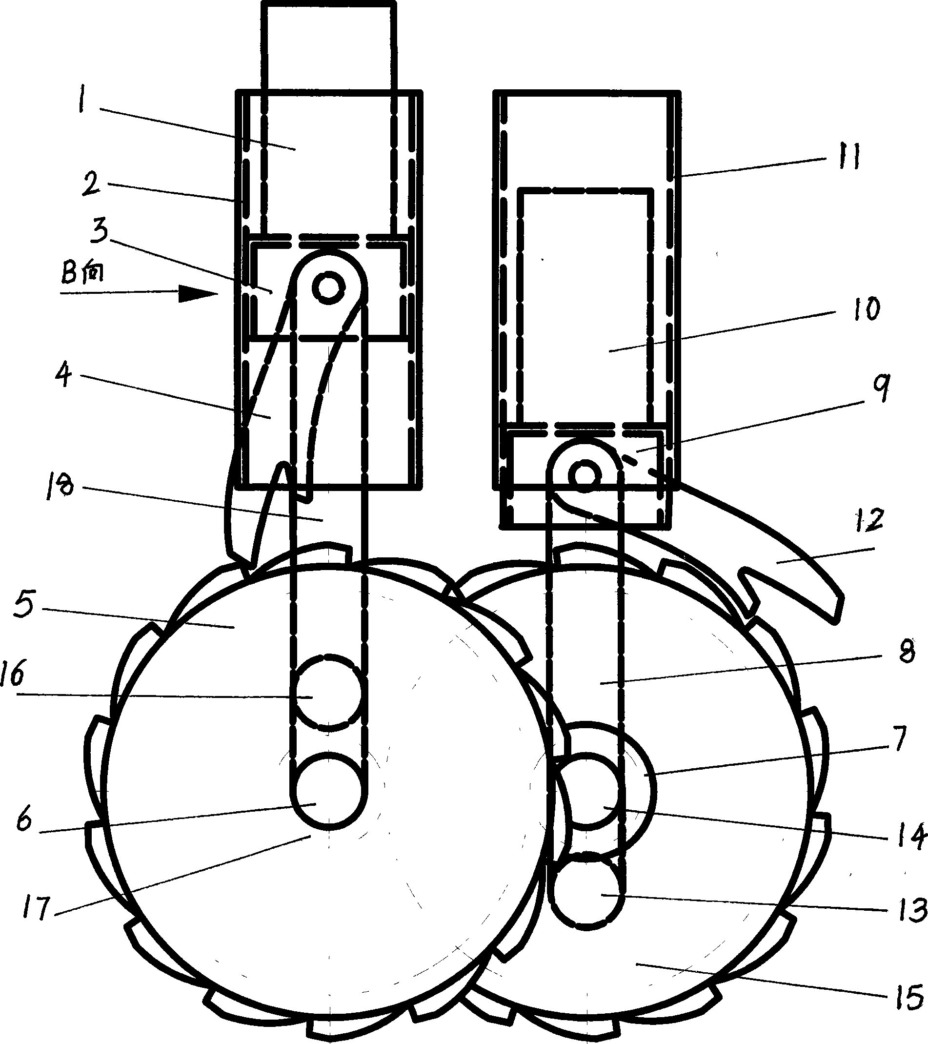 Double-cylinder mutual pressuring prime motor